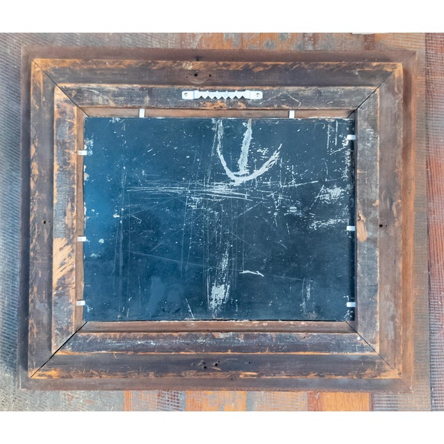 19th Century French or Continental Interior Genre Scene of a Lady With Dog, Oil on Tin For Sale - Image 14 of 15