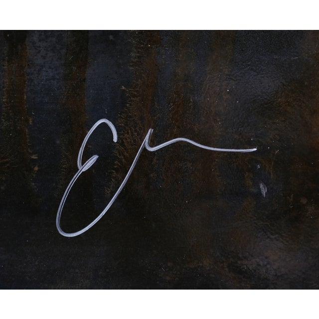 1980s Tony Evans "Comet" Mixed Media Wall Sculpture Painting on Metal For Sale - Image 4 of 5