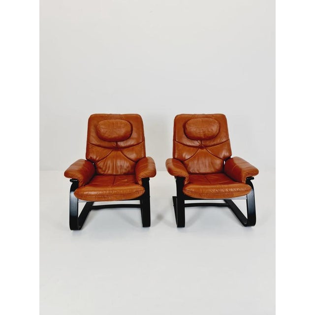 Mid-Century Modern Lounge Chairs by Ake Fribyter, 1970s, Set of 2 For Sale - Image 11 of 18