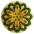 Metal Mid 20th Century Italian Green & Gold Mandala Enameled Copper Round Vide Poche Tray For Sale - Image 7 of 7