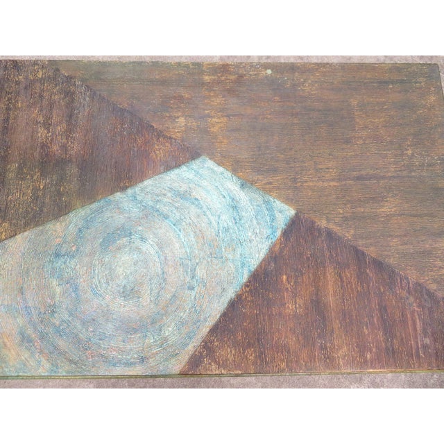 Post Modern Two-Sided Double Drawer Sculptural Textured Coffee Table ~ Brutalist Vintage Abstract Art ~ Modernsim For Sale - Image 13 of 18