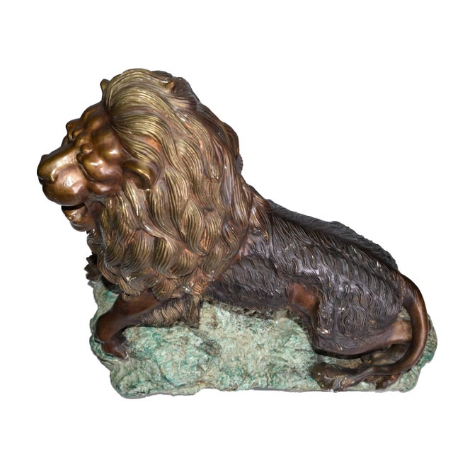 Maison Baguès Heavy Solid Bronze Lion Sculpture For Sale - Image 4 of 10