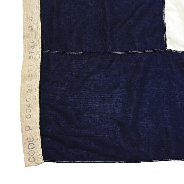 Large Vintage Sewn Nautical Signal Flag For Sale - Image 4 of 8