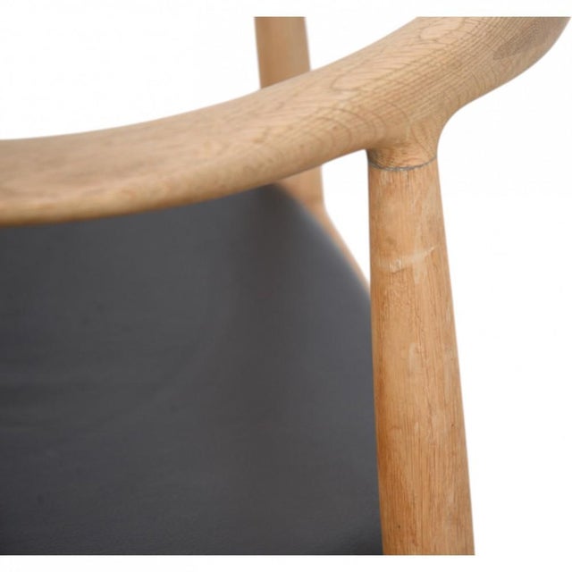JH503 The Chair in Oak and Black Leather by Hans Wegner, 1960s For Sale - Image 18 of 18