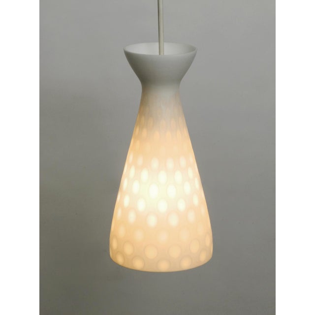 1950s Mid-Century Glass Diabolo Pendant Lamp by Aloys Gangkofner for Peill & Putzler, 1950s For Sale - Image 5 of 11