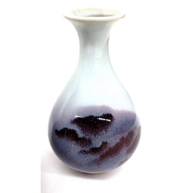 Ceramic Chinese Jun Style Fine Porcelain Vases - Set of 3 For Sale - Image 7 of 11