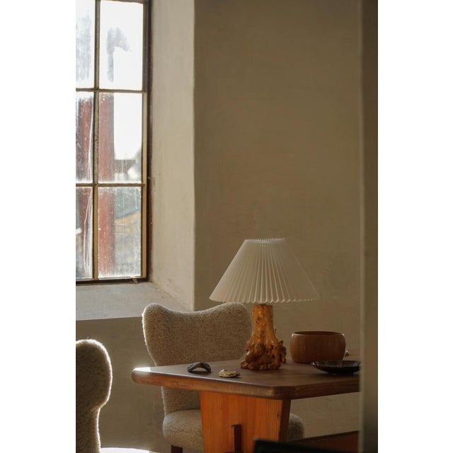 Scandinavian Modern Carved Wooden Table Lamp with Engraved Inscription, 1972 For Sale - Image 17 of 18