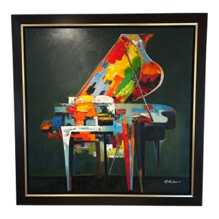 P. Roberts - Piano Coloratura Oil Painting For Sale