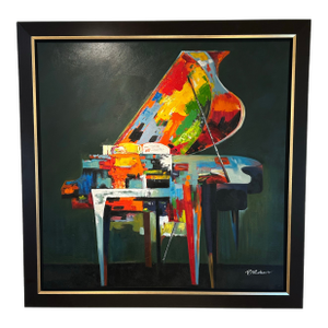 P. Roberts - Piano Coloratura Oil Painting