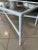 Hollywood Regency Vintage Faux Bamboo Patio Outdoor Metal Newly Powder-Coated White Coffee Cocktail Table For Sale - Image 3 of 12