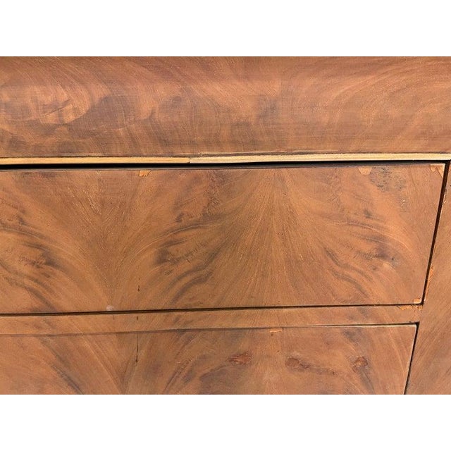 19th Century Louis Philippe Bleached Burled Walnut & Grey Marble Top Commode For Sale - Image 10 of 13