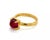 Late 20th Century Tiffany & Co. Picasso Rubellite Sugar Stacks 18k Yellow Gold Ring - Size 4 For Sale - Image 5 of 9