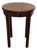 Antique Flame Mahogany Inlaid Round Side Table For Sale