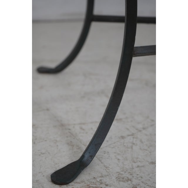 Stunning Hand Painted Top Iron Base Console Table For Sale - Image 10 of 15
