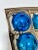 Mid-Century Modern Vintage Large Kugel-Style Mercury Glass Christmas Ornaments, Blue & Teal, Set of 6 For Sale - Image 3 of 12