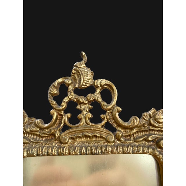 Metal French Rococo Gilt Bronze Photo Frame, 1800s For Sale - Image 7 of 14