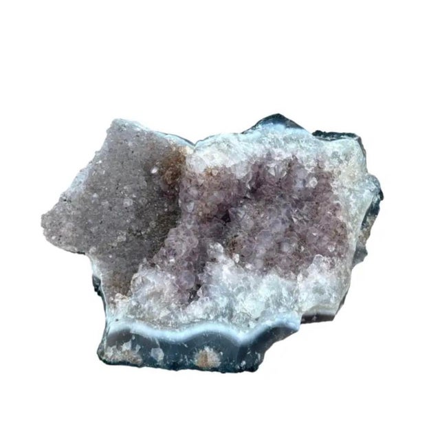 2010s Natural Amethyst Stalactite Geode Crystal Specimen For Sale - Image 5 of 8