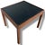 Mid-Century Modern Side Table with Black Inset Top For Sale - Image 4 of 9