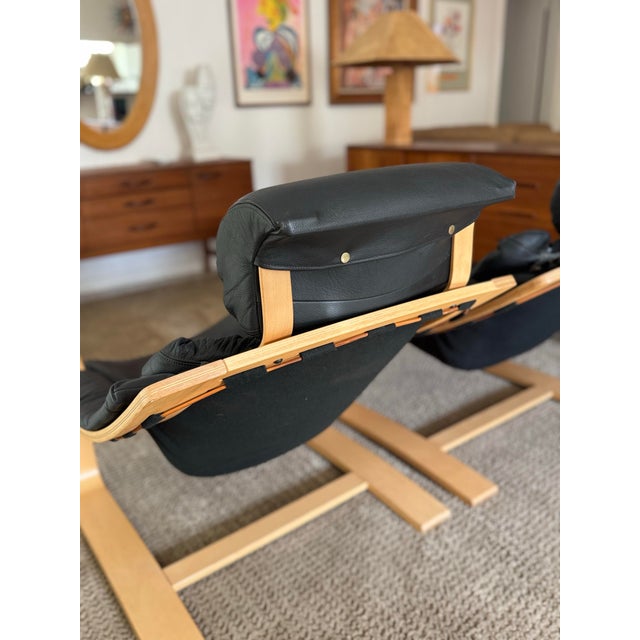 Wood A Sculptural Set of Kroken “Pigeon” Armchairs Attributed to Åke Fribytter for Nelo Möbel, Circa 1970s For Sale - Image 7 of 12