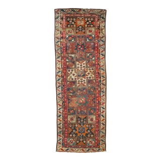 Colorful Star Kazak Antique Runner - 3.6 X 11 For Sale