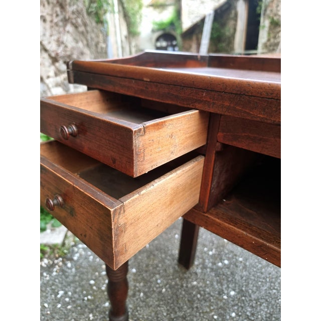 French Watchmakers Workbench with Drawers and Leather Surface, 1900s For Sale - Image 4 of 18