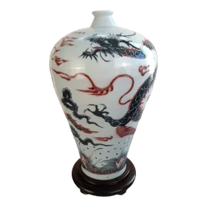 Chinese Porcelain Dragon Meiping