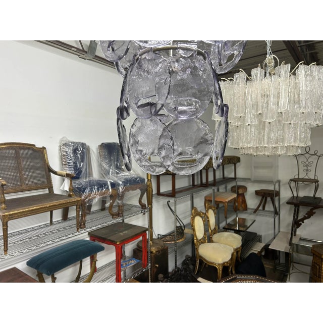 Mazzega Murano Vintage Murano Glass Chandelier by Carlo Nason for Mazzega For Sale - Image 4 of 9