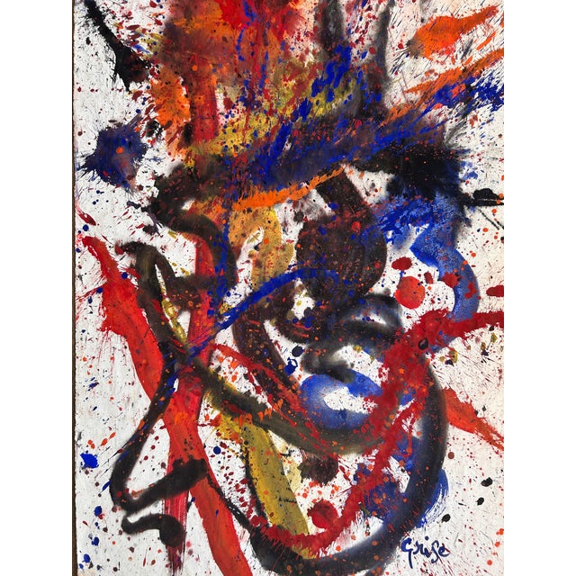 Mid-Century Modern Hendrik Grise Large Double-Sided Abstract Expressionist Painting For Sale - Image 3 of 6
