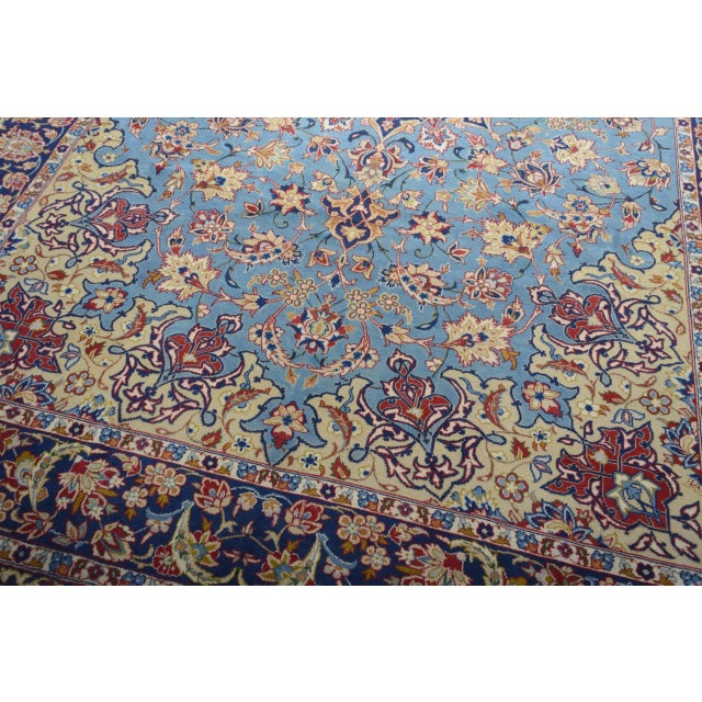 Textile Middle Eastern Hand-Knotted Isfahan Rug For Sale - Image 7 of 14
