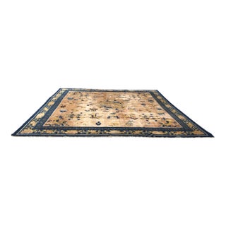 Antique 18th Century Chinese Ningshia Rug - 12′ × 12′ For Sale