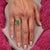 2010s Natural Emerald Diamond Ring 6.5 14k WG 4.62 TCW Certified For Sale - Image 5 of 18