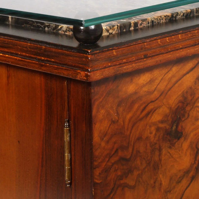 1920s Art Deco Burl, Walnut, and Ebonized Walnut Entrance Console, 1920s For Sale - Image 5 of 11
