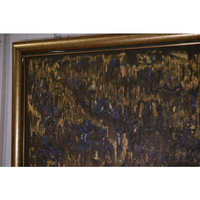 Large Abstract Composition, 1970s, Painting on Canvas, in Very Good conditions. Designed 1970 to 1979