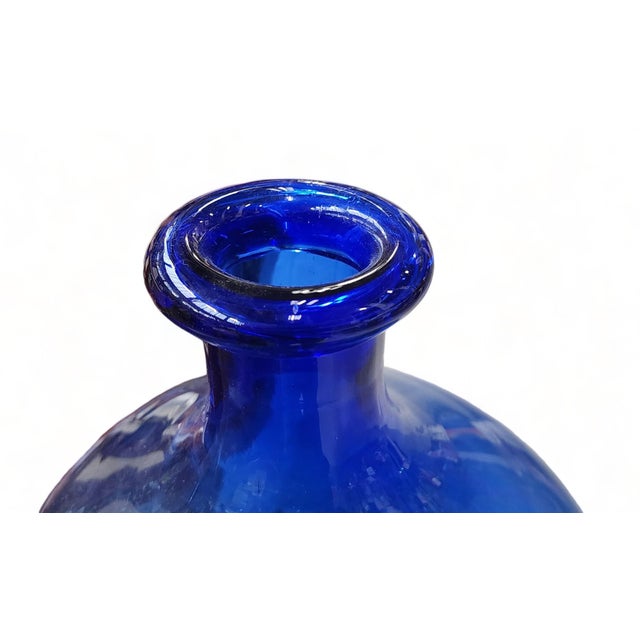 Contemporary 100 Recycled Large Blue Glass Vase by Vidrios San Miguel