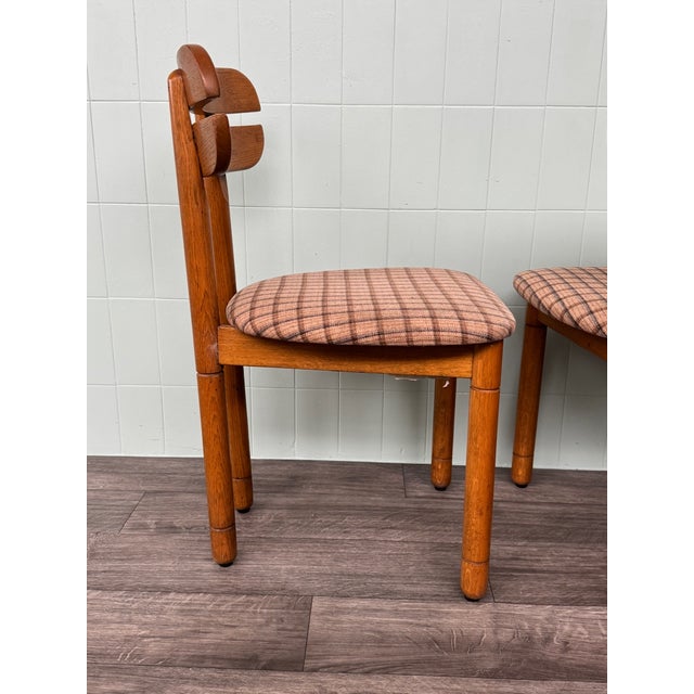 Italian Oak Chairs, 1960s, Set of 4 For Sale - Image 6 of 11