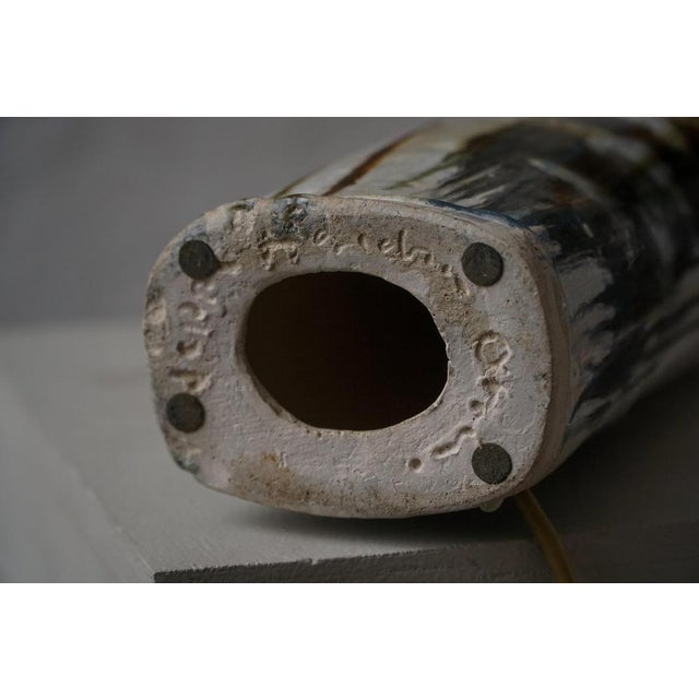 Blue Mid-Century Danish Studio Ceramic Table Lamp from Jeppe Hagedorn-Olsen, 1960s For Sale - Image 8 of 18