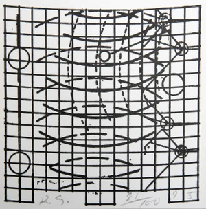 Untitled from Sculpture Center Portfolio Printed letterpress on Somerset, Keith Sonnier