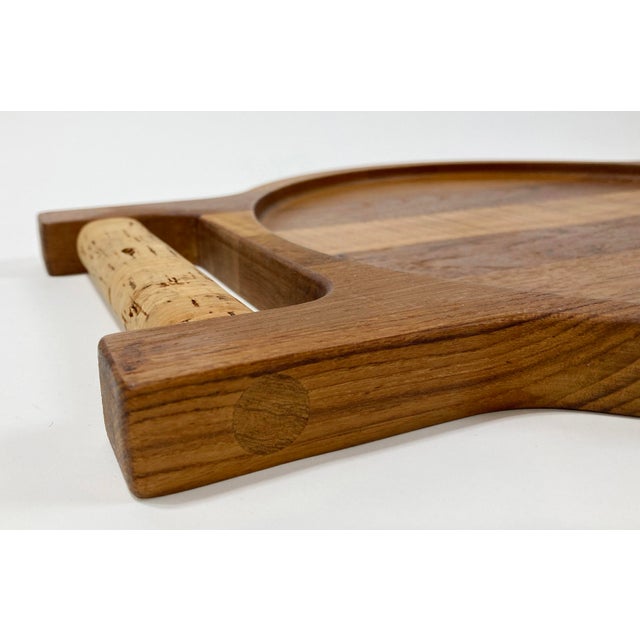 Wood Vintage Richard Nissen Double Sided Teak and Cork Tray For Sale - Image 7 of 9