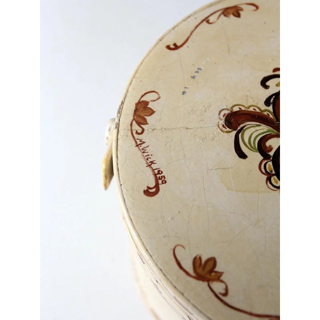 Cream Vintage Painted Sugar Bucket For Sale - Image 8 of 13