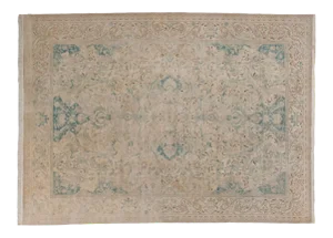 Vintage Distressed Bulgarian Polonaise Design Rug - 10' X 13'11"