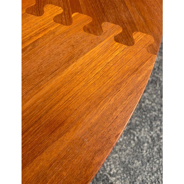 Danish Modern Sun Cabinet Co Teak Dining Table W Lazy Susan For Sale - Image 9 of 13