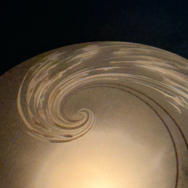 Murano Etched Glass Table Lamp with Spiral Decoration, Italy, 1980s For Sale - Image 12 of 14