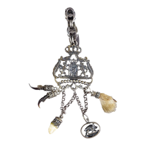 Vintage Charivari Pendant With Hunting Trophies, Bavaria Ca. 1950s