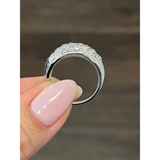 Modern 2.10 Ct Diamond Ring Size 6.75 For Sale - Image 3 of 7