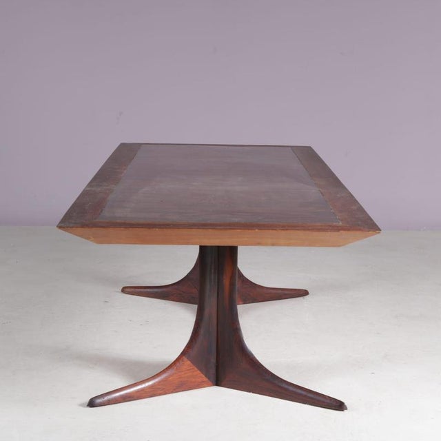 Wood Wood & Copper Coffee Table, Denmark, 1960s For Sale - Image 7 of 10