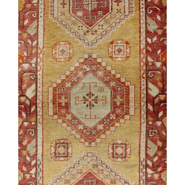 Vintage Turkish Oushak Runner - 3'2 X 10' For Sale In Atlanta - Image 6 of 8