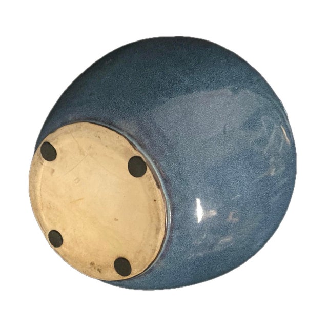 Mid 20th Century Chinese Blue Glazed Vase, Qing Dynasty Style For Sale - Image 5 of 6