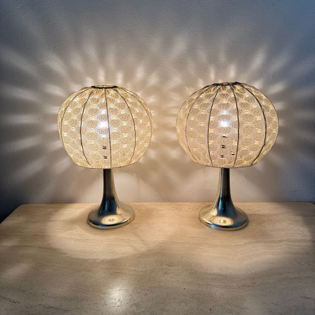 Table Lamps with Fabric Shades from Aro Leuchte, 1970s, Set of 2 For Sale - Image 6 of 18