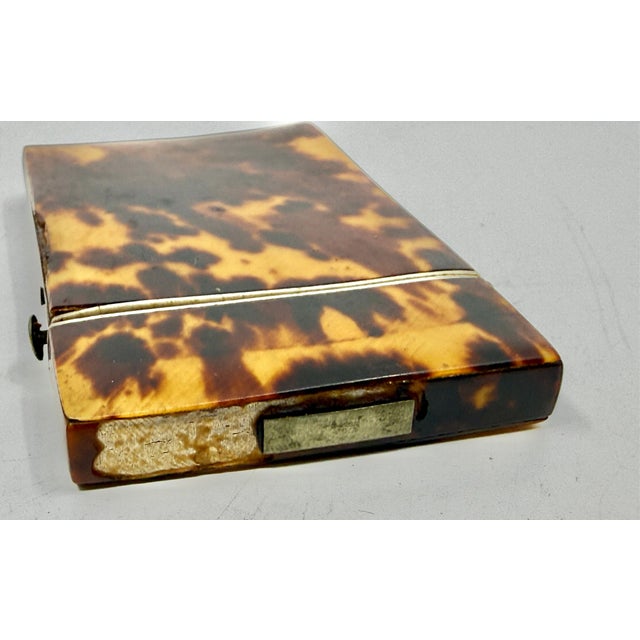 Brown 19th Century Pair of Victorian English Horn Card Carrying Cases For Sale - Image 8 of 12