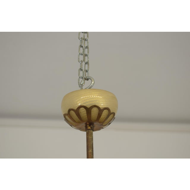 Murano Glass and Brass Chandelier from Barovier & Toso, 1950s For Sale - Image 14 of 15